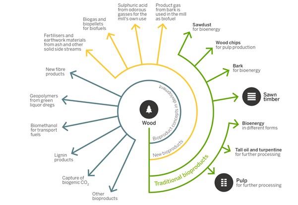 Utilisation of the main and side streams in Kemi bioproduct mill concept